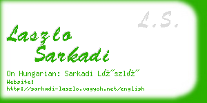 laszlo sarkadi business card